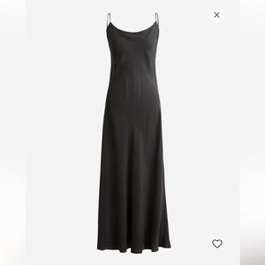 J. Crew Gwyneth cupro-blend slip dress black size 2